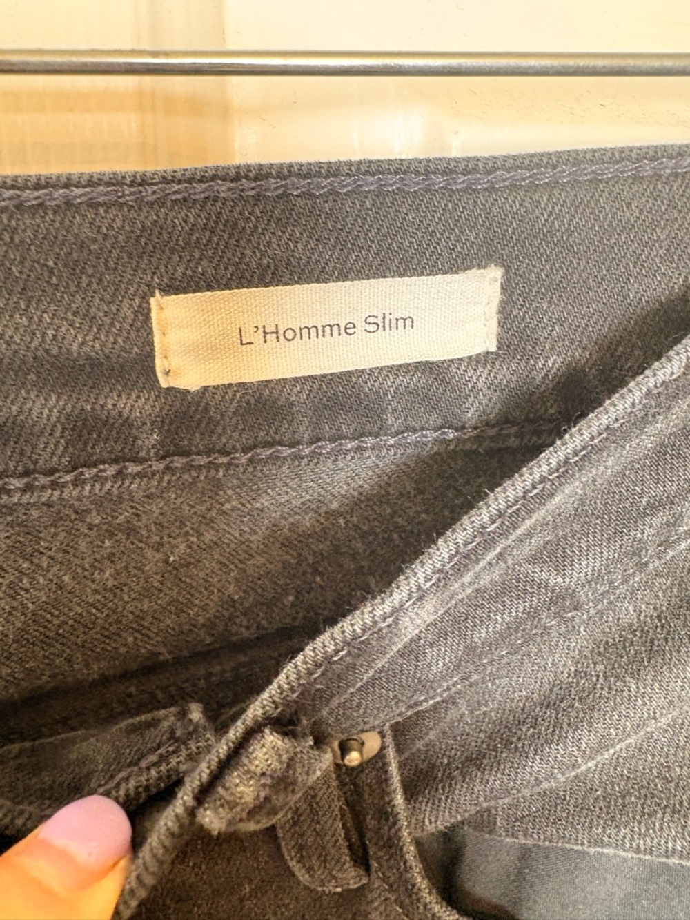 FRAME Washed Black Oak L’Homme Slim Jeans Mens Size 31 - Picture 8 of 10